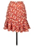 Veronica Beard Floral Red Silk Skirt Size 0 - photo 2