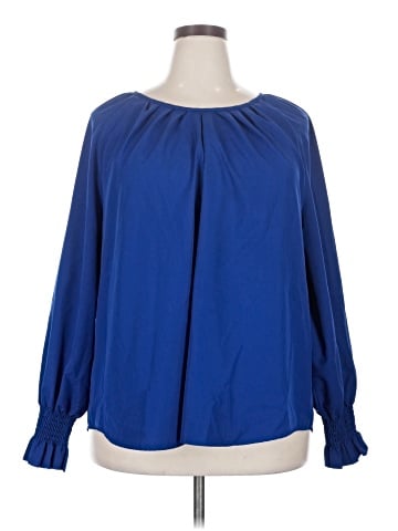Shein Curve Long Sleeve Blouse (view 1)