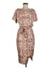 Kensie 100% Polyester Paisley Brown Casual Dress Size 8 - photo 1