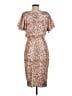 Kensie 100% Polyester Paisley Brown Casual Dress Size 8 - photo 2