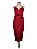 Express 100% Polyester Red Cocktail Dress Size Lg Petite - photo 1