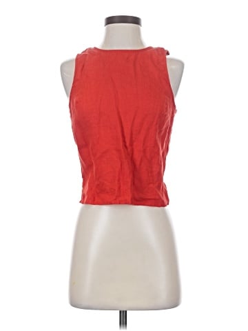 Madewell Tie-Back Scoopneck Top in 100% Linen (view 1)