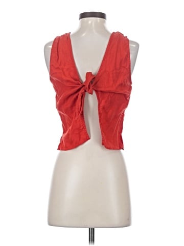 Madewell Tie-Back Scoopneck Top in 100% Linen (view 2)