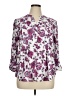 Kim Rogers Floral Purple 3/4 Sleeve Blouse Size XL - photo 1