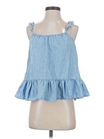 Madewell Denim Ruffle-Strap Cami Top (view 1)