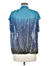 CAbi 100% Polyester Stars Blue Short Sleeve Blouse Size M - photo 2