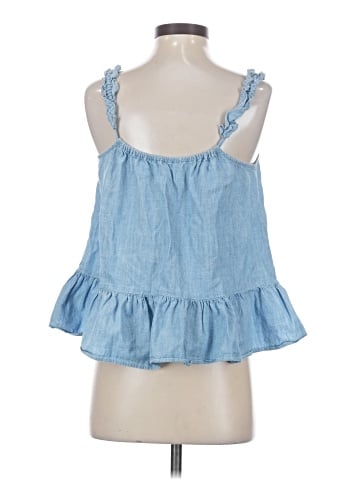 Madewell Denim Ruffle-Strap Cami Top (view 2)