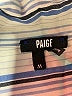 Paige 100% Lyocell Stripes Ivory Long Sleeve Blouse Size M - photo 7