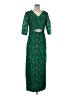 JJ's House 100% Polyester Green Cocktail Dress Size M (estimated) - photo 1