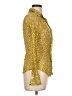 Farinaz Taghavi Animal Print Yellow Long Sleeve Blouse Size 12 - photo 4