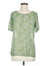 CAbi 100% Polyester Green Short Sleeve Blouse Size M - photo 1