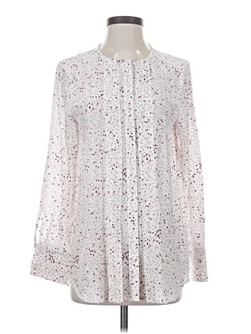 Donna Karan New York Long Sleeve Silk Top (view 1)