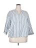 L.L.Bean 100% Linen Stripes Blue 3/4 Sleeve Button-Down Shirt Size 2X - photo 1
