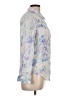 Dex 100% Viscose Print Silver Long Sleeve Button-Down Shirt Size L - photo 4