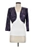 Alex Evenings Metallic Purple Blazer Size 6 - photo 1