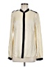 Tory Burch 100% Silk Ivory Long Sleeve Silk Top Size 8 - photo 1