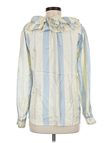 J.Crew Collection Long Sleeve Silk Top (view 2)