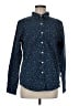 L.L.Bean Floral Blue Long Sleeve Button-Down Shirt Size M - photo 1