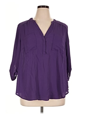Torrid 3/4 Sleeve Blouse (view 1)