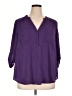 Torrid 100% Polyester Purple 3/4 Sleeve Blouse Size 1X Plus (1) - photo 1