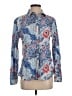 J. McLaughlin Paisley Blue Long Sleeve Button-Down Shirt Size S - photo 1