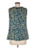 Talbots 100% Polyester Blue Sleeveless Blouse Size M - photo 2