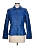 Doncaster Collection 100% Leather Blue Leather Jacket Size 10 - photo 1