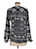 Tolani Plaid Blue Long Sleeve Blouse Size M - photo 2