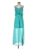 Charming Charlie 100% Polyester Teal Casual Dress Size S - photo 1