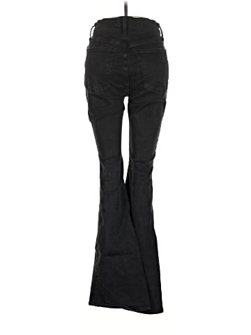 Madewell Skinny Flare Jeans in Black Frost Wash (view 2)