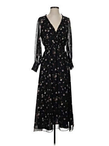 Madewell Georgette Smocked Midi Dress in Backyard Blooms (view 1)
