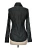 Cino 100% Polyester Metallic Black Long Sleeve Blouse Size M - photo 2