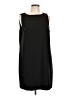 Nine West Solid Black Casual Dress Size L - photo 1