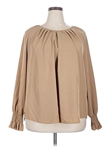 Shein Curve Long Sleeve Blouse (view 1)
