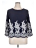 Cable & Gauge Blue 3/4 Sleeve Blouse Size XL - photo 1