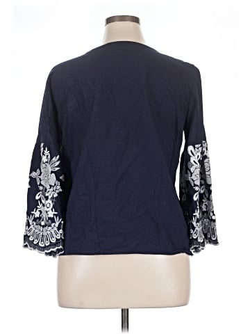 Cable & Gauge 3/4 Sleeve Blouse (view 2)