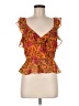 Veronica Beard 100% Silk Orange Sleeveless Silk Top Size 6 - photo 1