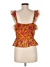 Veronica Beard 100% Silk Orange Sleeveless Silk Top Size 6 - photo 2
