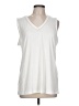 JM Collection White Sleeveless Top Size L - photo 1
