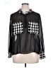 Zara Houndstooth Black 3/4 Sleeve Blouse Size XL - photo 1