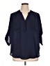 Torrid Blue 3/4 Sleeve Blouse Size 1X Plus (1) - photo 1