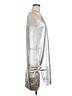 Halston Heritage Metallic Silver Cocktail Dress Size M (estimated) - photo 4