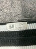 H&M 100% Acrylic Stripes Ivory Turtleneck Sweater Size 14 - photo 7
