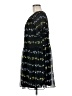Ann Taylor 100% Polyester Print Black Casual Dress Size M - photo 5