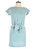 Glamorous 100% Polyester Solid Teal Casual Dress Size 10 - photo 1