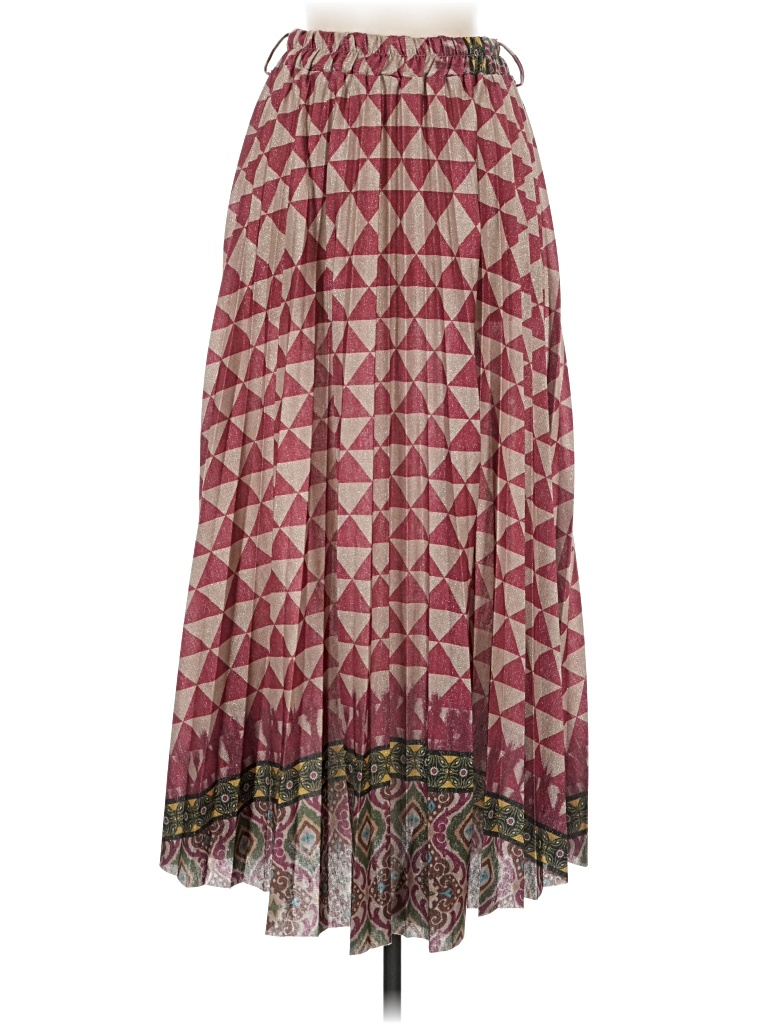 Pre-owned Unbranded Casual Skirt In Burgundy
