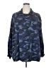Lane Bryant 100% Lyocell Camo Blue Jacket Size 18 - 20 Plus - photo 1
