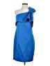 Halston Heritage 100% Polyester Blue Cocktail Dress Size 4 - photo 1