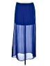 Divided by H&M 100% Polyester Color Block Blue Formal Skirt Size 8 - photo 1