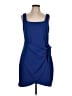 Express Solid Blue Casual Dress Size L - photo 1